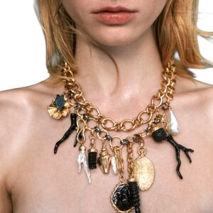 ZARA Pack of 2 Medallion and Charm Necklaces